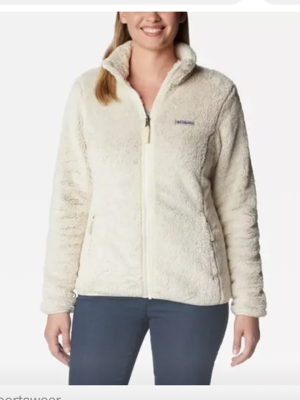 Columbia Women's Cream Full‑Zip Sherpa Jacket NWT size M